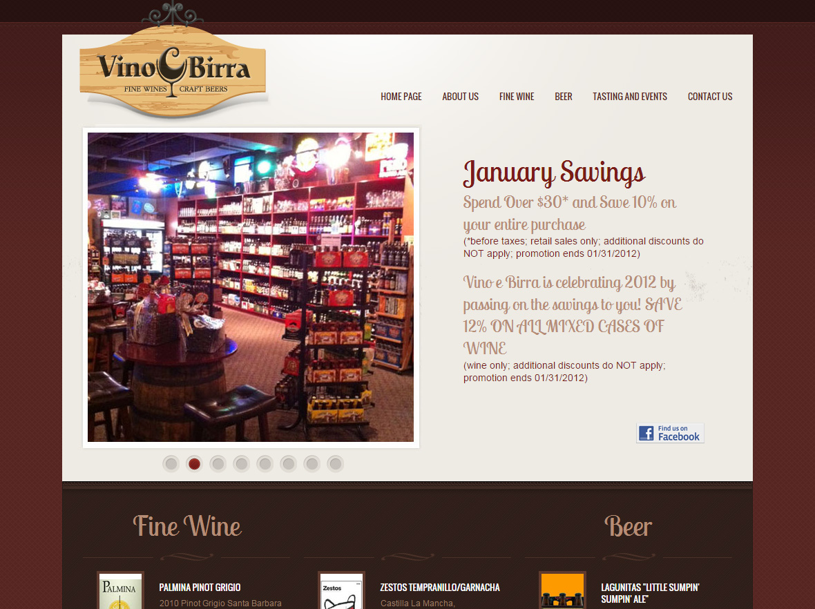 Vino and Birra, wine shop